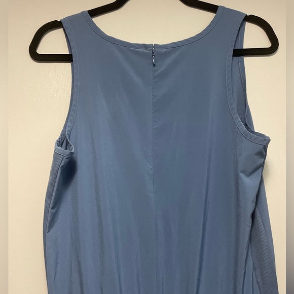 Athleta 8 (Medium) Brooklyn Jumpsuit, Cottage Blue Pants City Long Romper - Picture 13 of 16